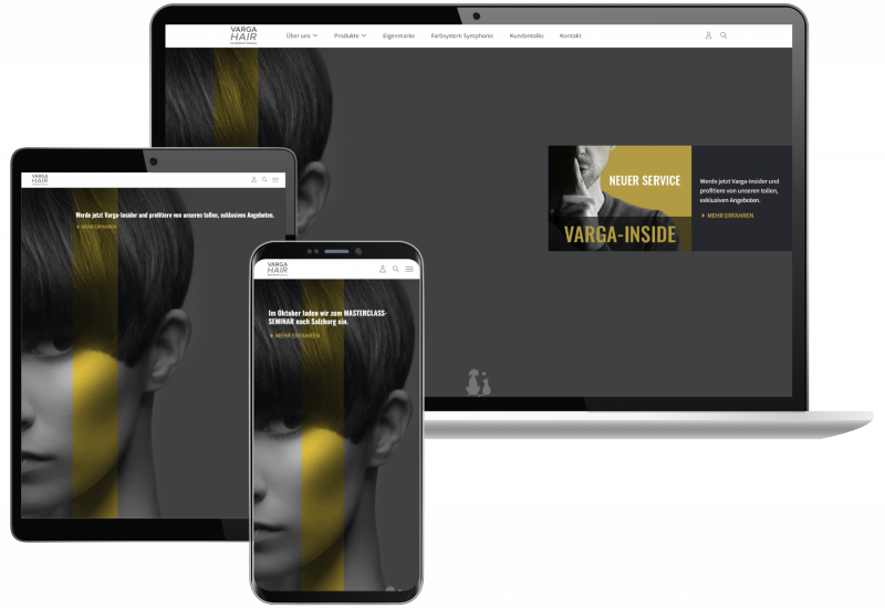 Neue Homepage von Varga Hair International GmbH